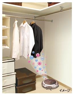 ココロボのプラズマクラスターイオンで部屋・衣服の臭いを軽減